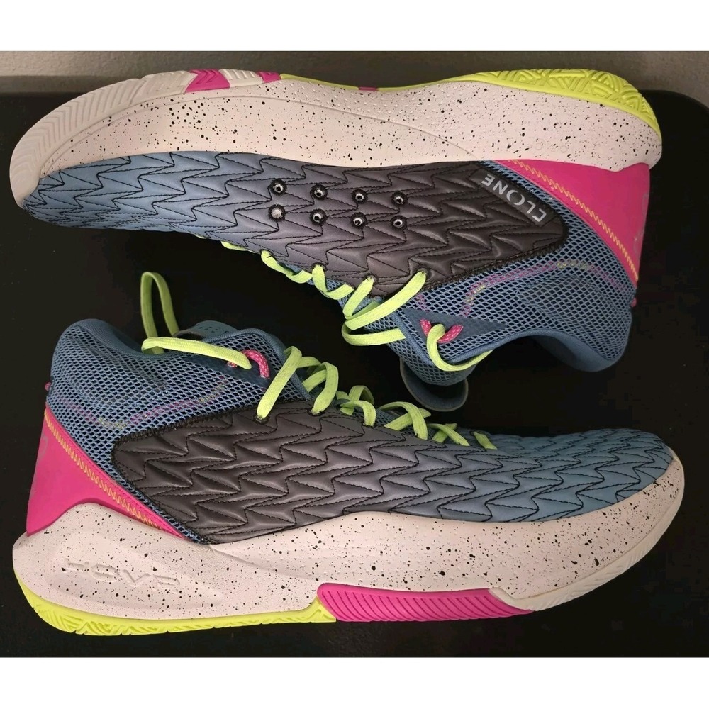 Under Armour Size 17 Mens HOVR 5 Clone Basketball Shoes 3025605-300 Aqua Foam